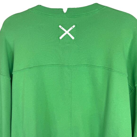 Aerie Green "ski resort" distressed crewneck oversized sweater Size Small - Picture 8 of 14